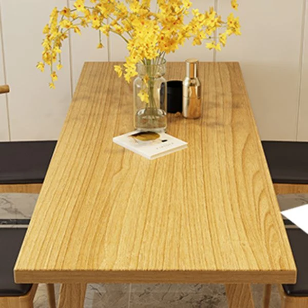 Tavolo da pranzo stile moderno Tavolo da pranzo rettangolare legno massello con base slitta Clearhalo