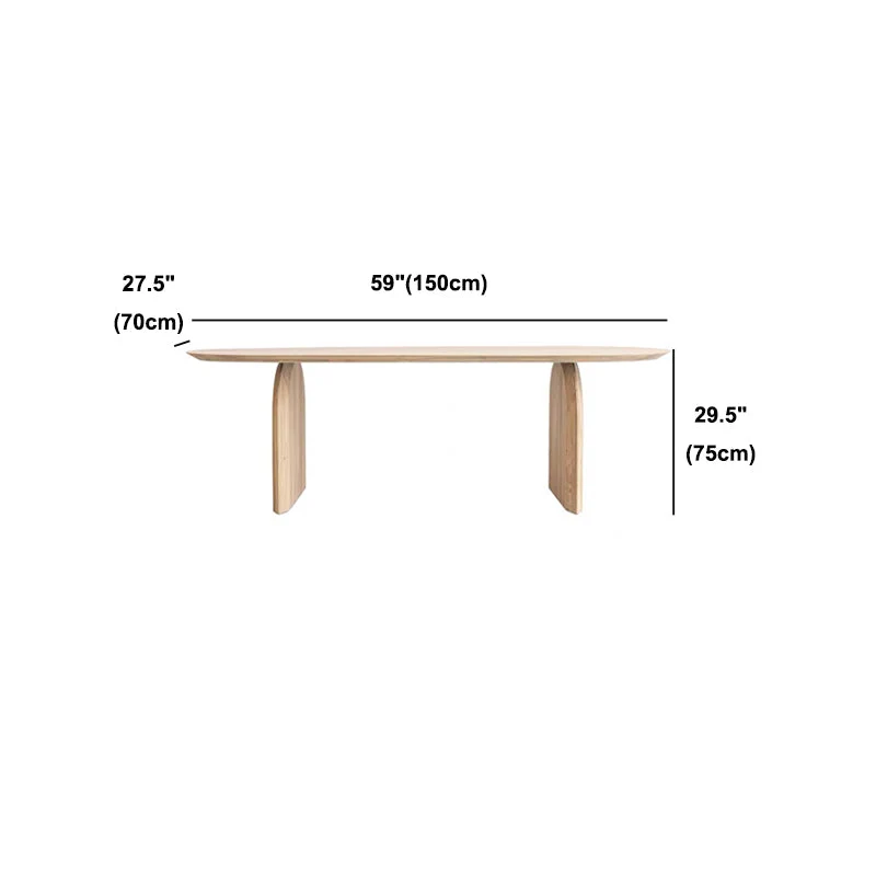 Tavolo da pranzo stile moderno Tavolo da pranzo ovale legno massello naturale per la cucina domestica Clearhalo
