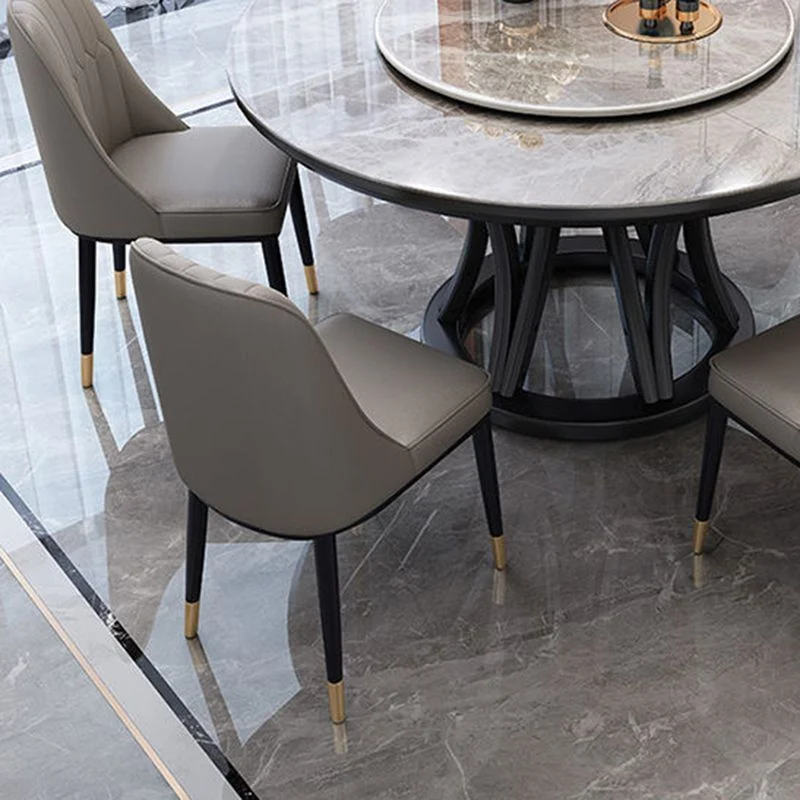 Tavolo da pranzo stile moderno Tavolo da pranzo rotondo con piatto girevole per cucina Clearhalo