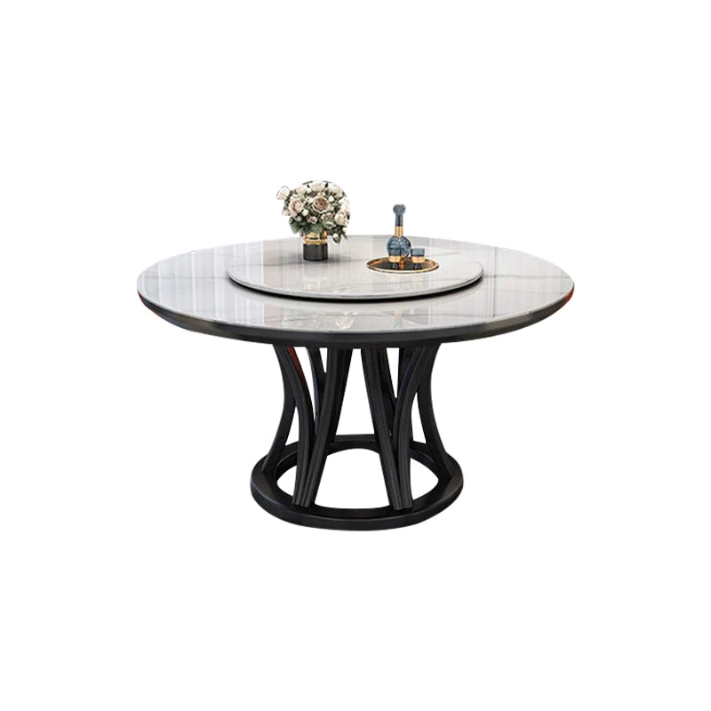 Tavolo da pranzo stile moderno Tavolo da pranzo rotondo con piatto girevole per cucina Clearhalo