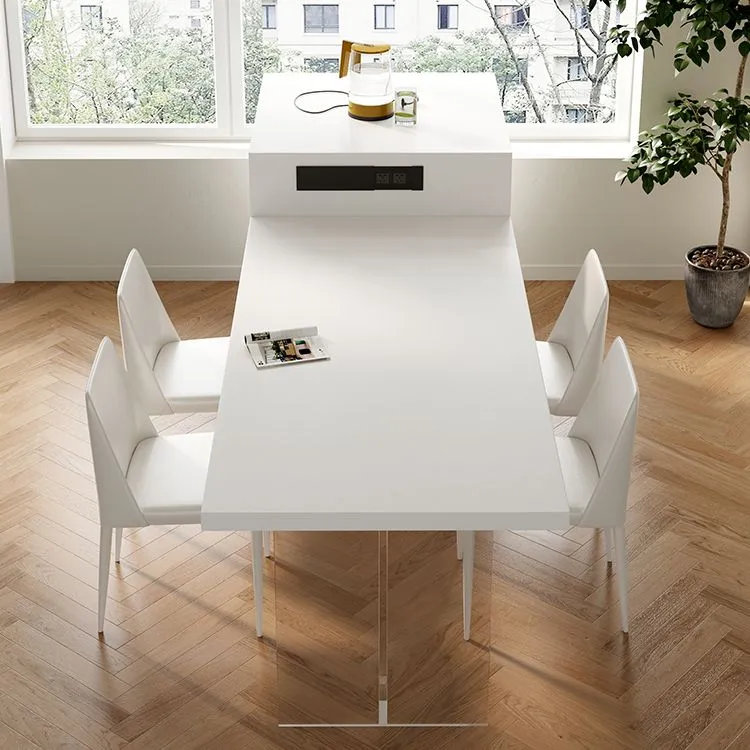 Tavolo da pranzo stile moderno Tavolo rettangolare pietra sinterizzata per cucina Clearhalo