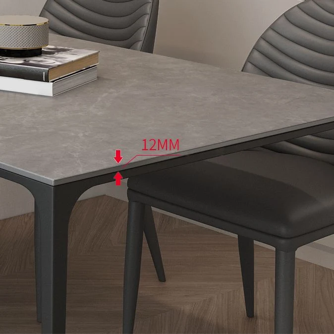 Tavolo da pranzo stile moderno Tavolo rettangolare pietra sinterizzata per la casa Clearhalo