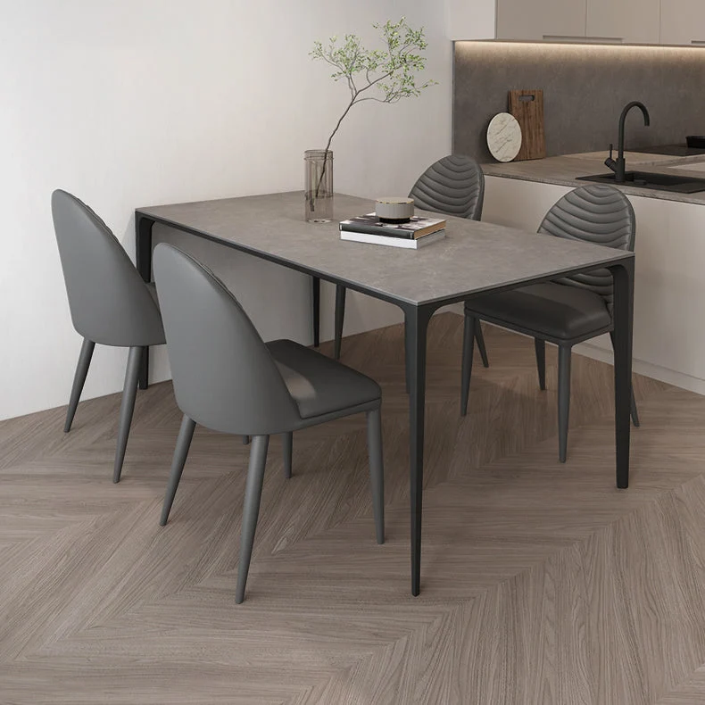 Tavolo da pranzo stile moderno Tavolo rettangolare pietra sinterizzata per la casa Clearhalo