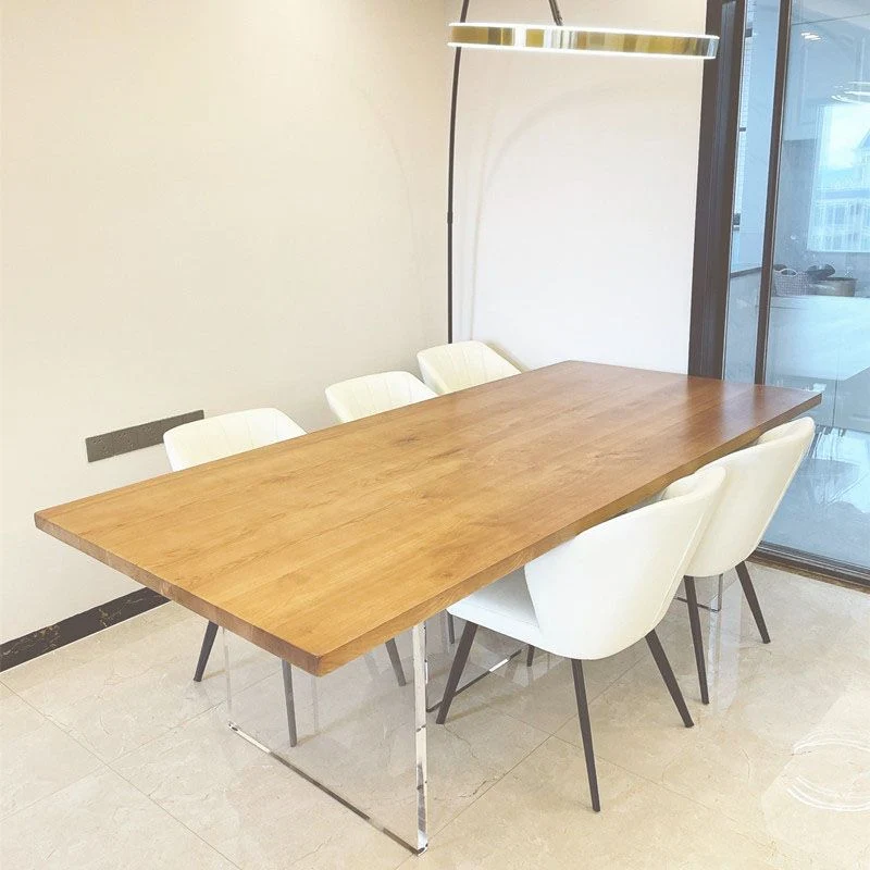 Tavolo da pranzo stile moderno Tavolo rettangolare marrone per la cucina di casa Clearhalo