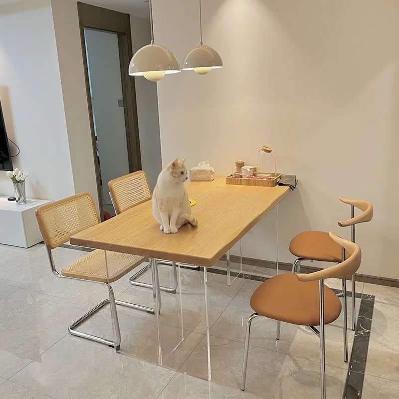 Tavolo da pranzo stile moderno Tavolo rettangolare marrone per la cucina di casa Clearhalo