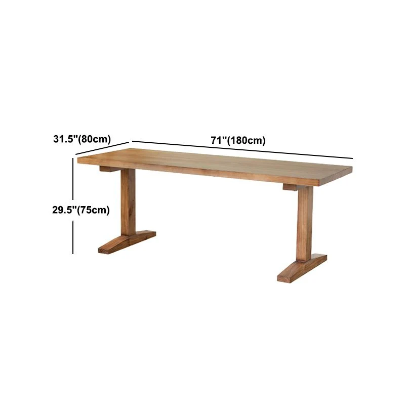 Tavolo da pranzo stile moderno Tavolo rettangolare legno massello per la cucina domestica Clearhalo