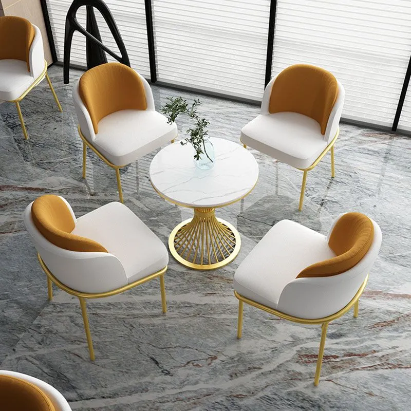 Tavolo da pranzo stile moderno Tavolo rotondo pietra sinterizzata per sala da pranzo Clearhalo