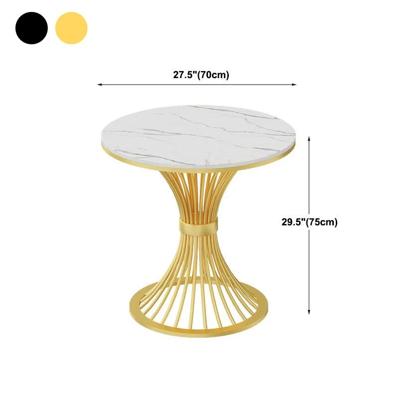 Tavolo da pranzo stile moderno Tavolo rotondo pietra sinterizzata per sala da pranzo Clearhalo