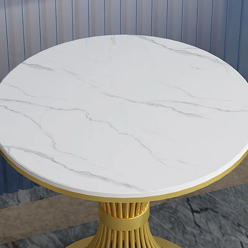 Tavolo da pranzo stile moderno Tavolo rotondo pietra sinterizzata per sala da pranzo Clearhalo