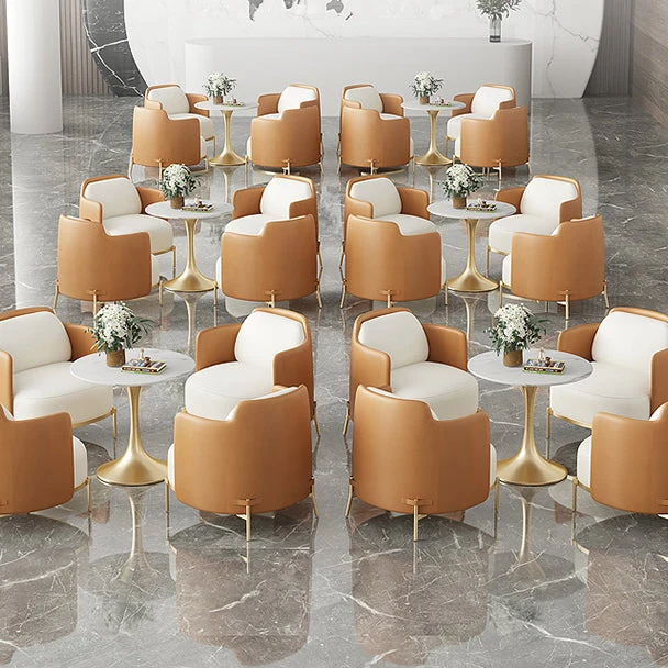 Tavolo da Pranzo Stile Moderno Tulip Tavolo Pietra Sinterizzata per Sala da Pranzo Clearhalo