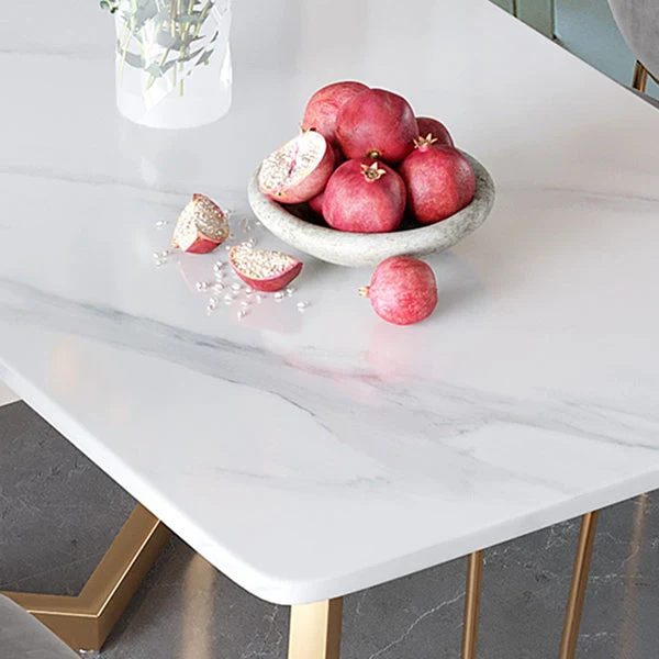 Tavolo da pranzo tradizionale di lusso con mobili pietra rettangolare con doppio piedistallo Clearhalo