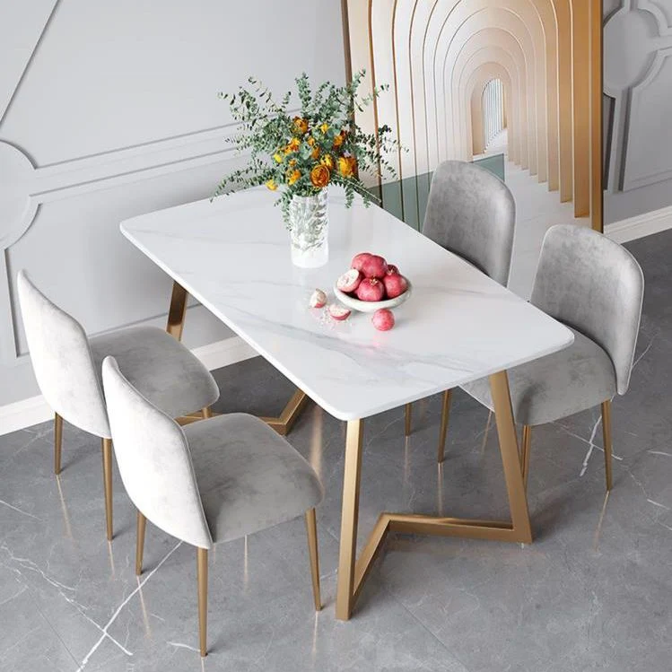 Tavolo da pranzo tradizionale di lusso con mobili pietra rettangolare con doppio piedistallo Clearhalo