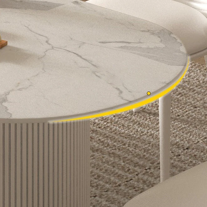 Tavolo da pranzo tradizionale di lusso Tavolo da pranzo ovale con doppio piedistallo Clearhalo