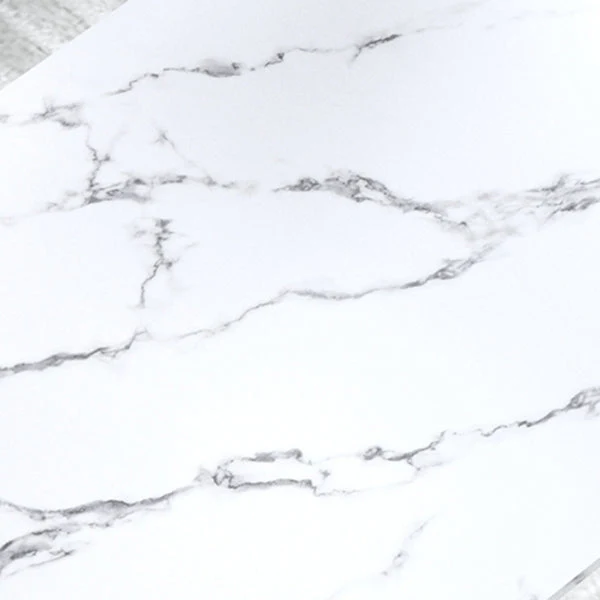 Tavolo da pranzo tradizionale di lusso Tavolo rettangolare con piano pietra bianco e oro Clearhalo