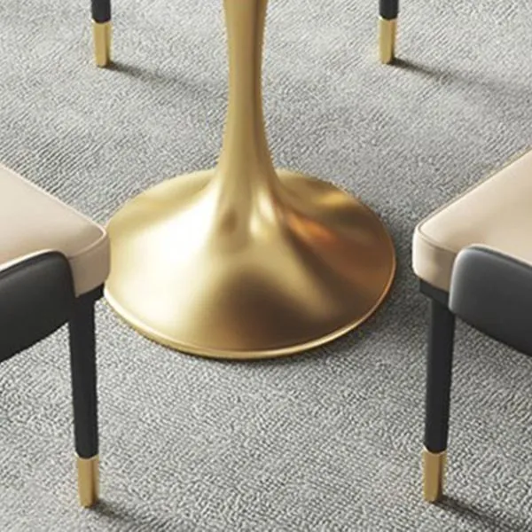 Tavolo da pranzo tradizionale di lusso Tavolo Tulip pietra sinterizzata per sala da pranzo Clearhalo