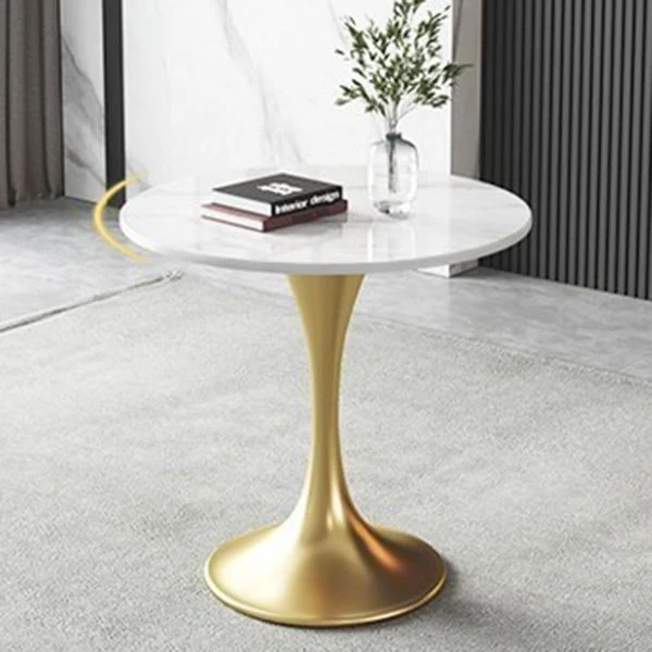 Tavolo da pranzo tradizionale di lusso Tavolo Tulip pietra sinterizzata per sala da pranzo Clearhalo