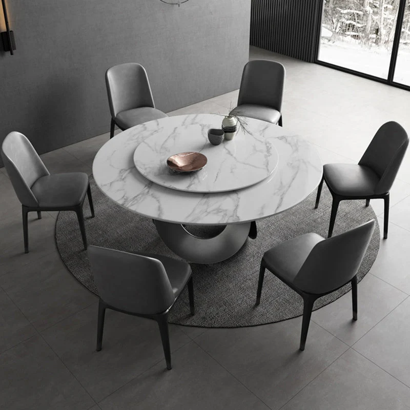 Tavolo da pranzo trasformabile Tavolo da pranzo grigio per la sala da pranzo della cucina Clearhalo