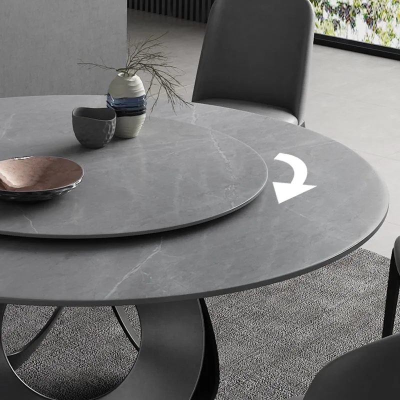 Tavolo da pranzo trasformabile Tavolo da pranzo grigio per la sala da pranzo della cucina Clearhalo