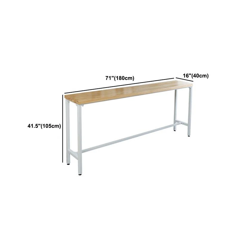 Tavolo da pub contemporaneo con tavolo da bistrot con piano legno di pino naturale su cavalletto bianco Clearhalo