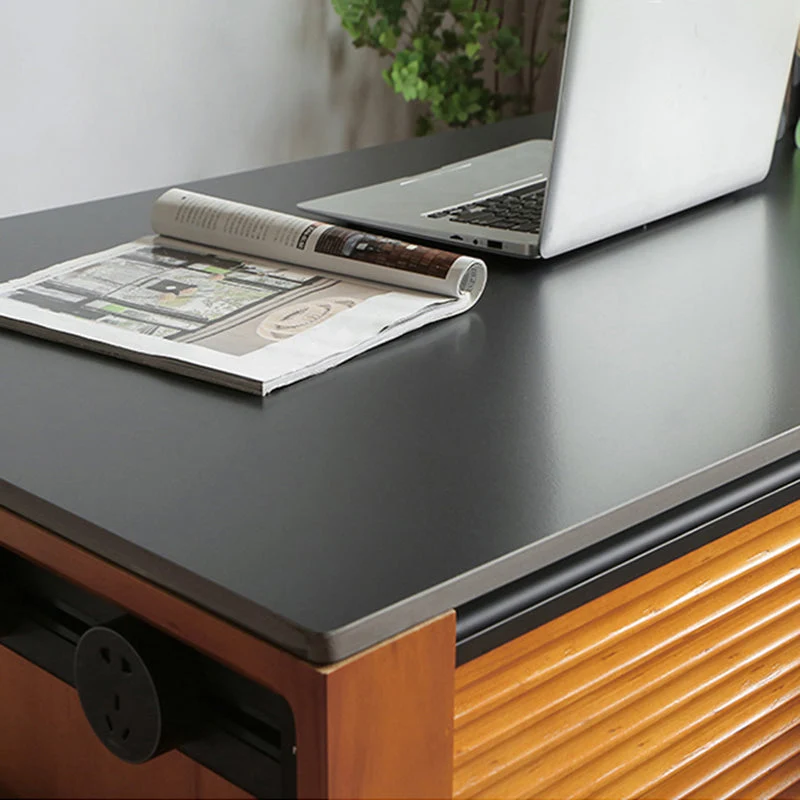 Tavolo rettangolare da cucina contemporaneo ad isola con base legno di pino Clearhalo