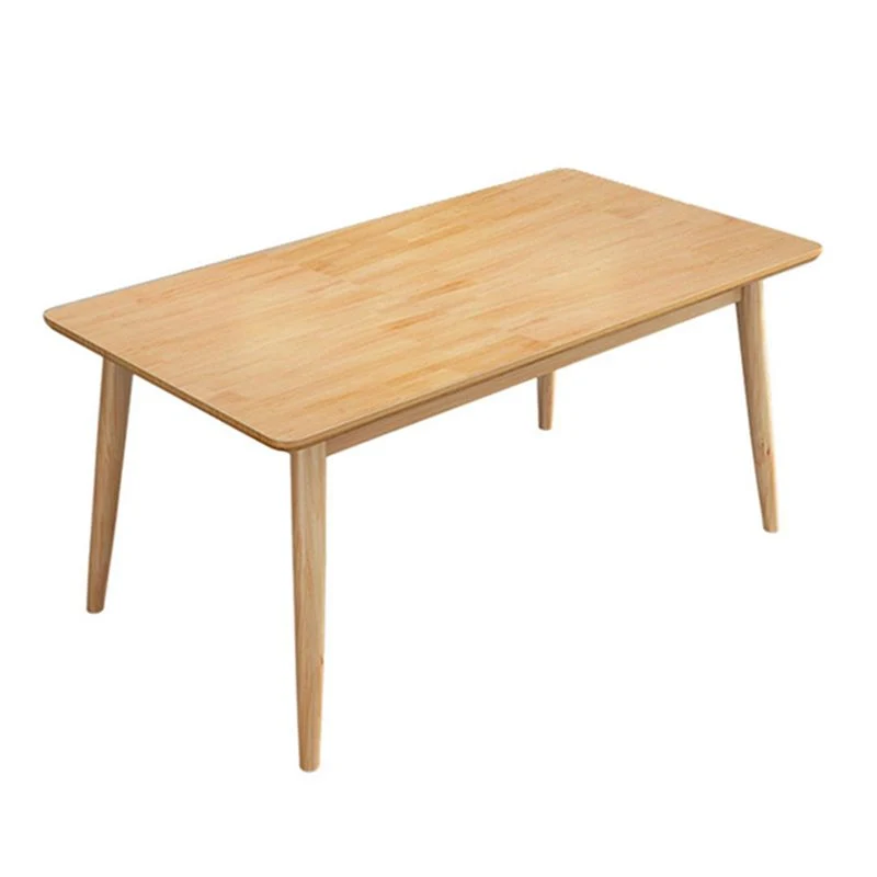 Tavolo rettangolare moderno legno Tavolo da pranzo ad altezza standard con 4 gambe Clearhalo