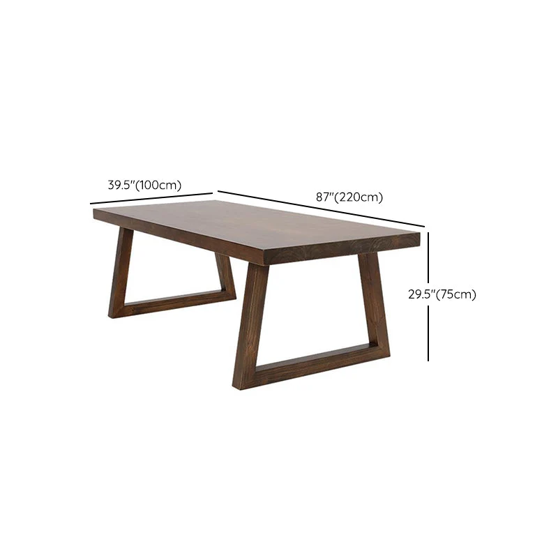 Tavolo rettangolare stile industriale Tavolo da pranzo legno con gambe legno Clearhalo