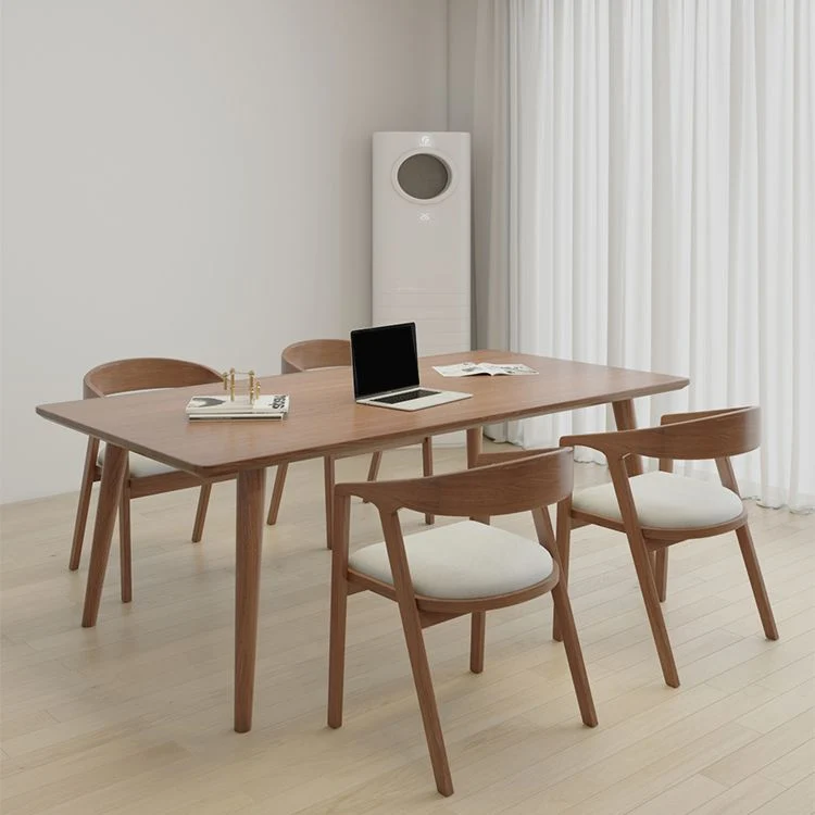 Tavolo da riunione per ufficio legno massello con scrivania rettangolare stile moderno Clearhalo