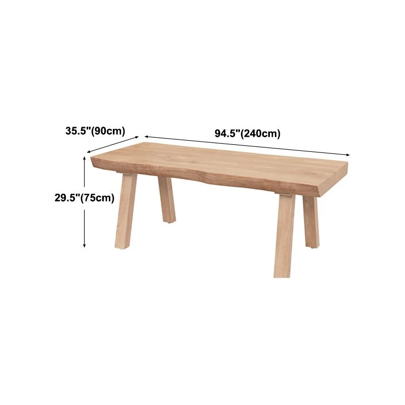 Tavolo da soggiorno legno massello Tavolo moderno semplice con 4 gambe Clearhalo