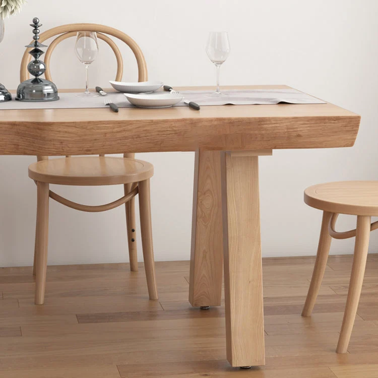 Tavolo da soggiorno legno massello Tavolo moderno semplice con 4 gambe Clearhalo