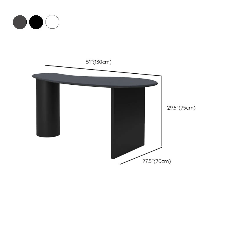 Tavolo da ufficio per laptop forma libera, scrivania legno grigio/nero/bianco Clearhalo