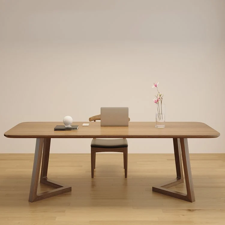 Tavolo da ufficio rettangolare legno massello Tavolo da scrittura stile moderno Clearhalo