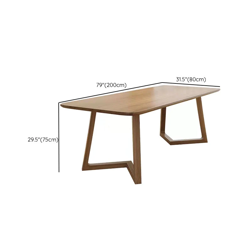 Tavolo da ufficio rettangolare legno massello Tavolo da scrittura stile moderno Clearhalo