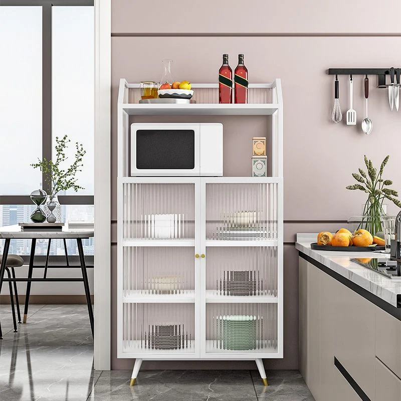 Vetrina con ante Curio Cabinet metallo espositore moderno con ante Clearhalo