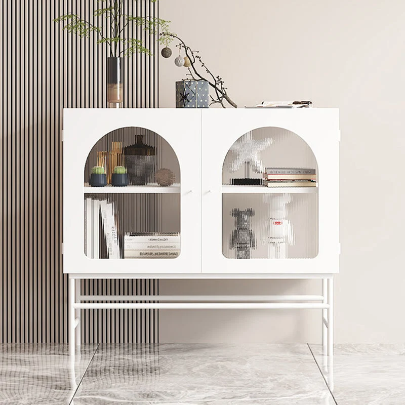 Vetrina contemporanea con ante vetro e metallo per sala da pranzo Clearhalo
