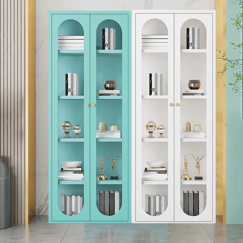 Vetrina moderna con espositore acciaio inox con ante vetro Clearhalo