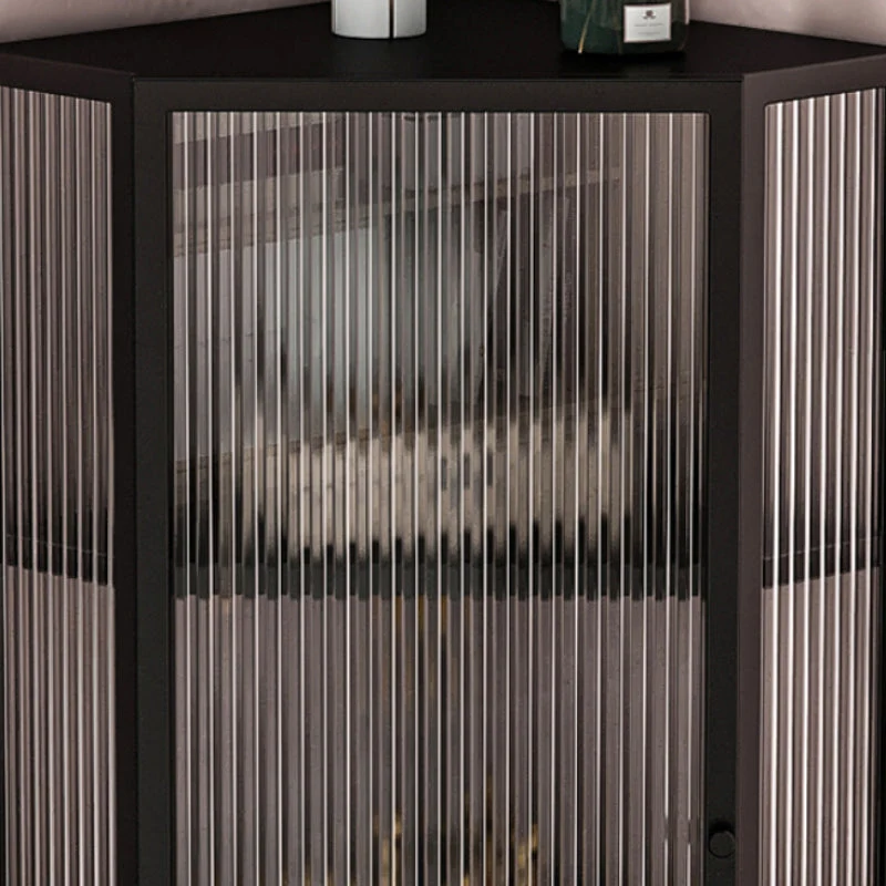 Vetrina moderna metallo con ante vetro per sala da pranzo Clearhalo