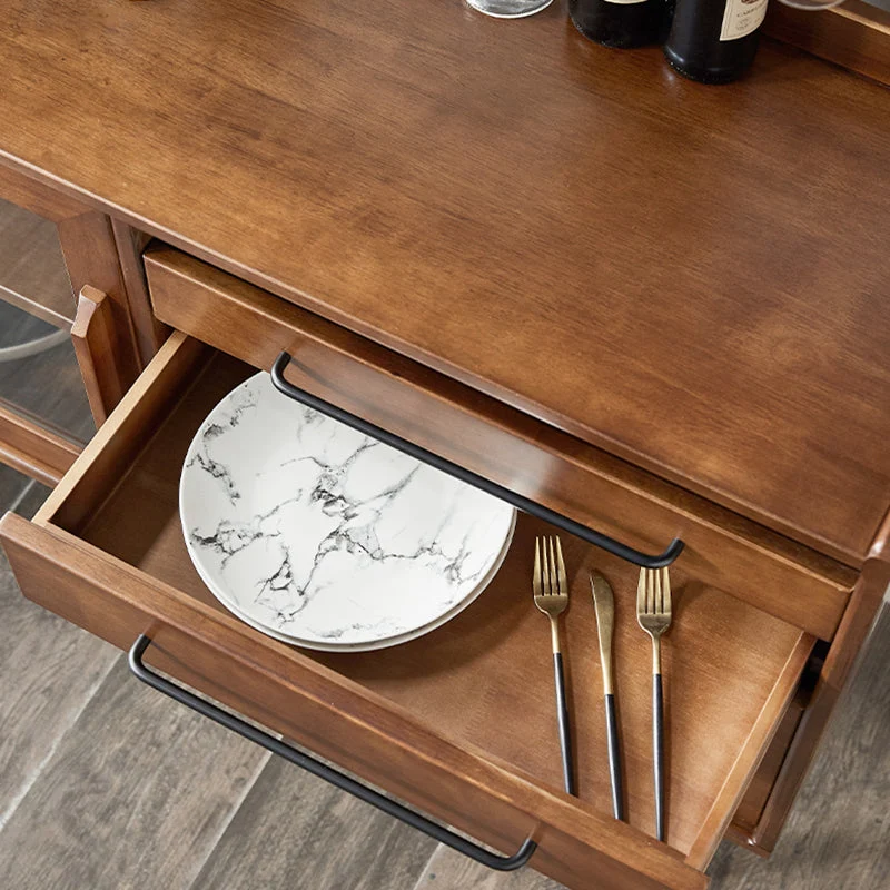 Vetrina da pranzo moderna con ante vetro e legno con ante per sala da pranzo Clearhalo