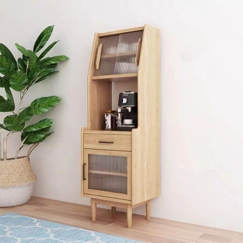 Vetrina da pranzo moderna pino con ante per sala da pranzo Clearhalo