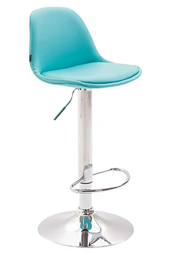CLP Sgabello Design Kiel Similpelle I Sgabello Cucina Girevole E Regolabile I Sgabello da Bar Imbottito, Colore:Blu, Color...