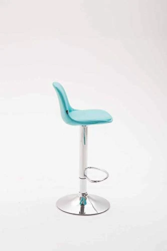 CLP Sgabello Design Kiel Similpelle I Sgabello Cucina Girevole E Regolabile I Sgabello da Bar Imbottito, Colore:Blu, Color...