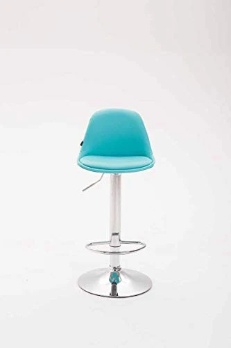 CLP Sgabello Design Kiel Similpelle I Sgabello Cucina Girevole E Regolabile I Sgabello da Bar Imbottito, Colore:Blu, Color...