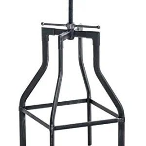 CLP Sgabello Swansea Legno E Metallo Look Industriale I Sgabello Bar con Poggiapiedi Altezza Regolabile 73-82 CM, Colore:A...