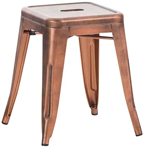 Panchetto Multiuso Armin Metallo I Sgabello Industriale Impilabile I Sgabello Fisso Urban da Cucina Alt. 46 CM I Carico Ma...