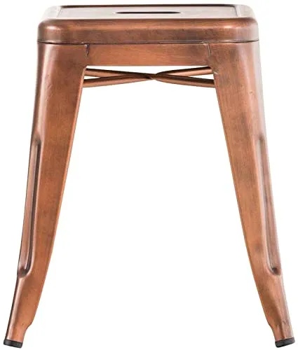 Panchetto Multiuso Armin Metallo I Sgabello Industriale Impilabile I Sgabello Fisso Urban da Cucina Alt. 46 CM I Carico Ma...