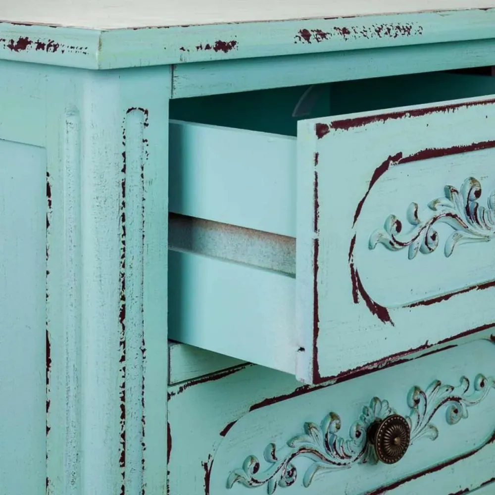 Comodino Alexandra House Living Azzurro 32 x 67 x 46 cm