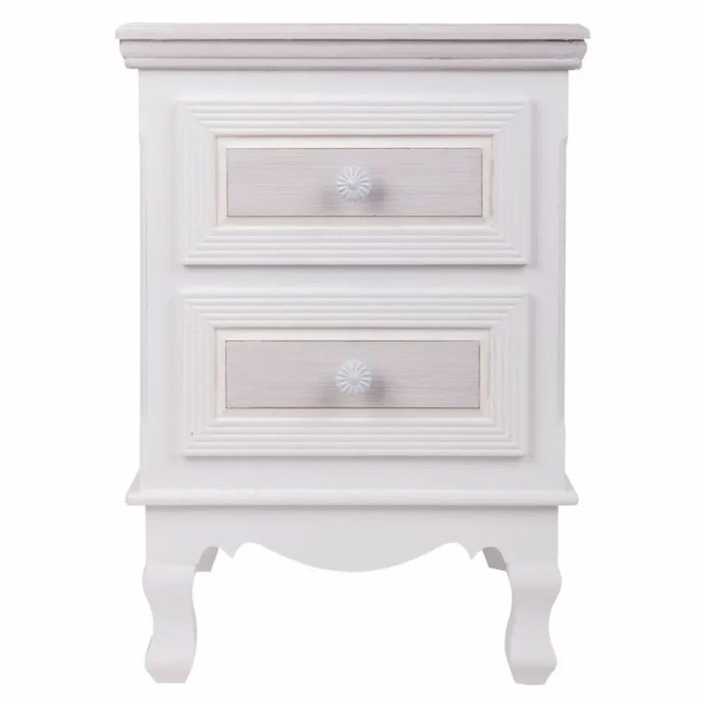 Comodino Alexandra House Living Bianco 33 x 53 x 37 cm