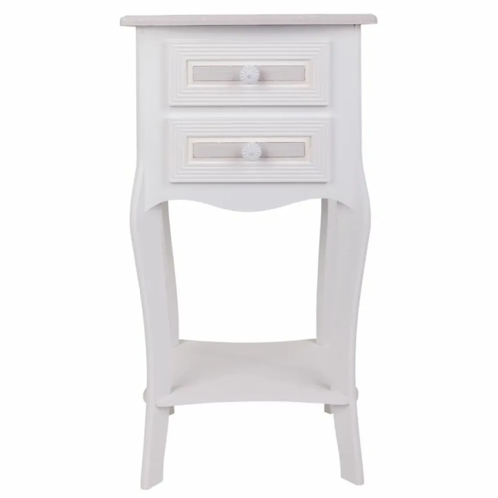 Comodino Alexandra House Living Bianco 31 x 71 x 38 cm