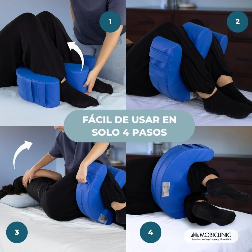 Cuscino per girare il letto | Antidecubito | Maniglie per cambi di posizione | forma di U | Impermeabile | Folk | Mobiclinic