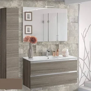 Mobile da bagno con lavabo e colonna sospesa - cm. 100 x 46 x 51h (STMB) Dafne Italian Design