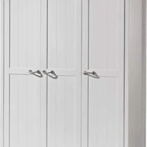 Destock - Armadio per bambini, laccato, 3 ante, colore: Bianco Destock Meubles